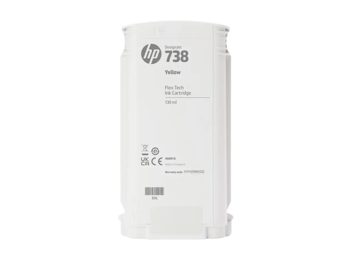 HP 738 DesignJet Tinte Gelb 130ml 498N7A – Bild 3
