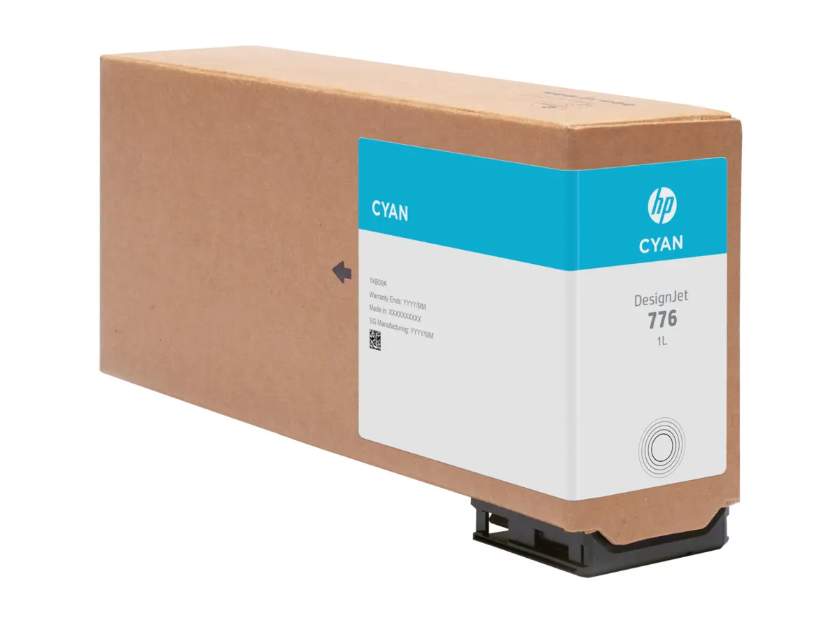 HP 776 DesignJet Tinte Cyan 1000ml 1XB09A – Bild 3